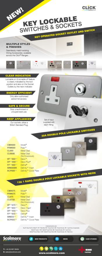 Lockable sockets and lockable switches